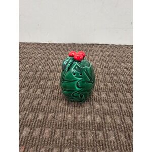 Lefton Vintage Green Holly Berry Salt Shaker 1353 Christmas Replacement Single